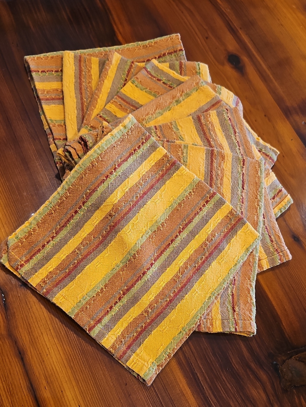 Beautiful Fall Cotton Table Napkins - Set Of 8